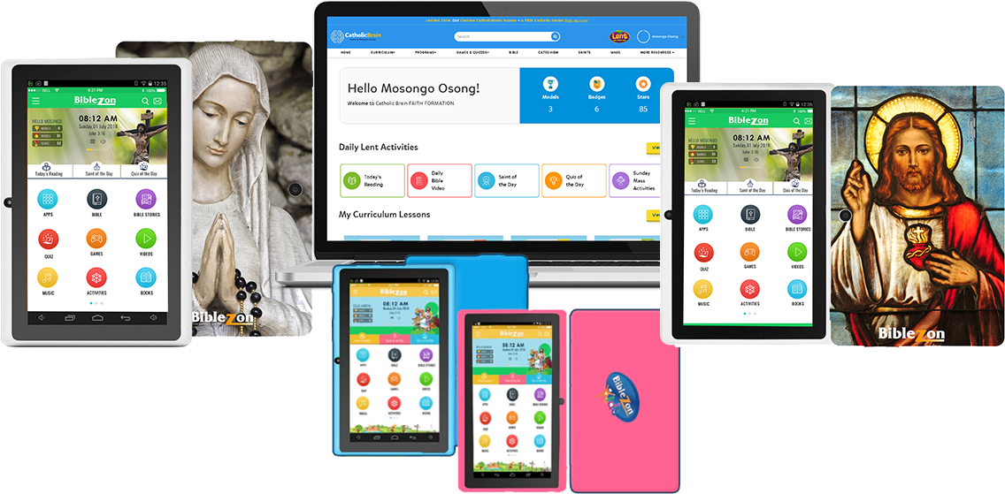 Biblezon Catholic Tablet + Lifetime CatholicBrain Access- SHIPS OCTOBER 31, 2025