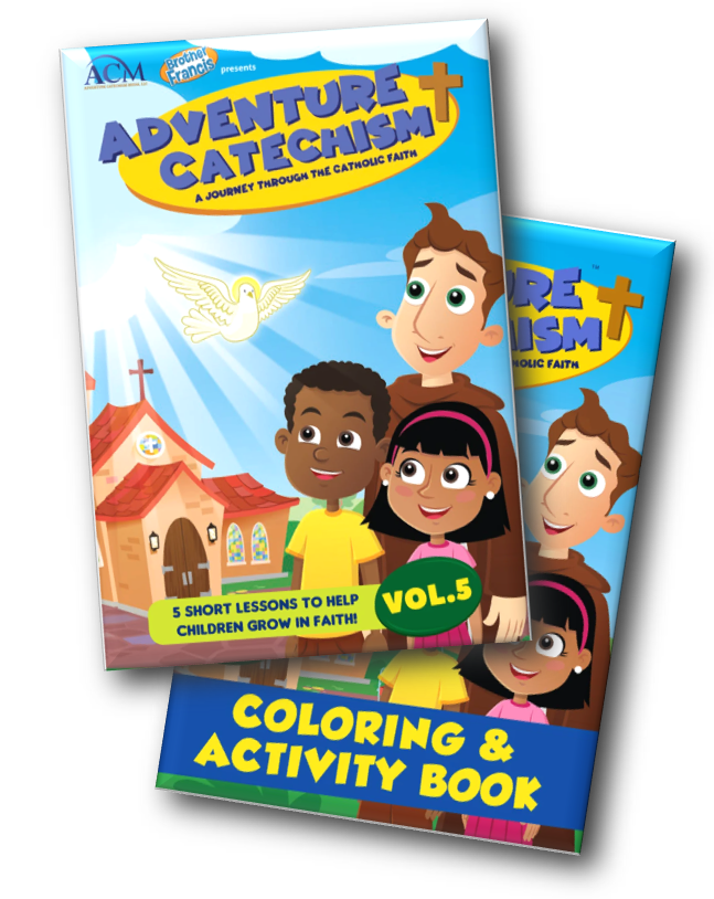 Adventure Catechism Books Set (1 x Reader, 1 x Coloring Book)